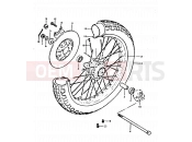 SUZUKI GT250E X (1999) 64 - FRONT WHEEL (GT250N, X)