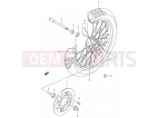 SUZUKI LS650P W (1998) Savage (E03,E28,E33) 43 - FRONT WHEEL