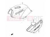 SUZUKI RG125C H (1987) Gamma 1A - FUEL TANK - FRAME COVER