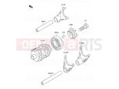 SUZUKI RM100 K3 (2003) (E21) 8 - GEAR CHANGE DRUM/SHIFT FORK