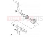 13 - KICK STARTER - Suzuki RM125 M (1991) (E03,E28,E33)