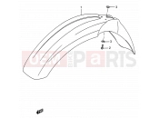 24 - FRONT FENDER - Suzuki RM125 M (1991) (E03,E28,E33)