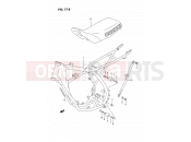 SUZUKI RM80X S (1995) 17B - FRAME - SEAT (MODEL P/R/S)