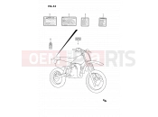 SUZUKI RM80X S (1995) 43 - LABEL