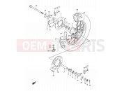 36 - REAR WHEEL - Suzuki RM80X V (1997)