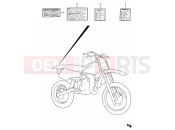SUZUKI RM80 J (1988) (E03,E28,E33) 43 - LABEL