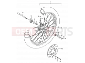 33 - FRONT WHEEL - Suzuki RMX50 X (1999)