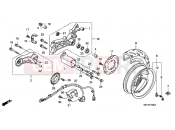 HONDA FJS400D9 SILVER WING 400 2009 F-18 REAR WHEEL