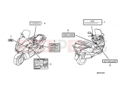 HONDA FJS400D9 SILVER WING 400 2009 F-33-1 WARNING LABEL (FJS400D9 / FJS400A) (1)
