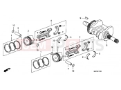 HONDA FJS400A9 SILVER WING 400 ABS 2009 E-17 CRANKSHAFT / PISTON