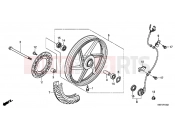 HONDA CBF150MC CBF150M 2012 F-10-2 FRONT WHEEL (MOLDED) (2)