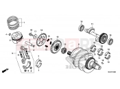 HONDA CB500XAE CB500X ABS 2014 E-16 CRANKSHAFT / PISTON