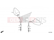 HONDA CB500XAE CB500X ABS 2014 F-3 MIRROR