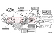 HONDA CB500XAE CB500X ABS 2014 F-49 WARNING LABEL