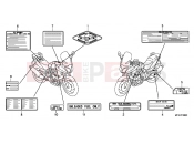 F-36 WARNING LABEL - Honda CBF1000A7 CBF1000 ABS 2007