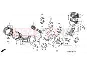 HONDA VFR800A3 INTERCEPTOR ABS 2003 E-13 CRANKSHAFT / PISTON