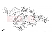 HONDA VFR800A3 INTERCEPTOR ABS 2003 F-37 UPPER ENGINE HOUSING