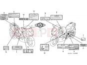 HONDA VFR800A3 INTERCEPTOR ABS 2003 F-40 WARNING LABEL