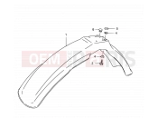 SUZUKI TS125ER L (1990) 46B - FRONT FENDER (MODEL R P31)