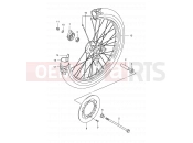 SUZUKI TS125ER L (1990) 57A - FRONT WHEEL (MODEL R P09)