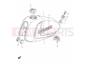 SUZUKI TS125ER R (1994) 41 - FUEL TANK (E08, E09, E31, E95, MODEL L P09)