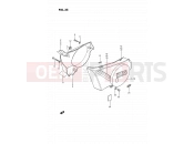 35 - FRAME COVER (MODEL Z/K) - Suzuki TS185ER K (1989)