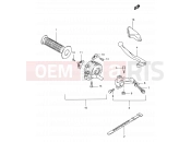 32 - LEFT HANDLE LEVER (MODEL T/V/W/X) - Suzuki TS185ERC V (1997)