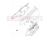SUZUKI TS200R M (1991) (E03,E28,E33) 32 - FRAME COVER (MODEL M/N)