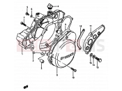SUZUKI TS250X E (1984) 5 - CRANKCASE COVER