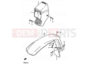 SUZUKI TS250X K (1989) 44A - HEADLAMP HOUSING-FRONT FENDER (MODEL J/K)