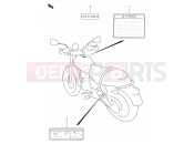 SUZUKI TU250X X (1999) 38 - WARNING LABEL (MODEL V/W/X/Y)